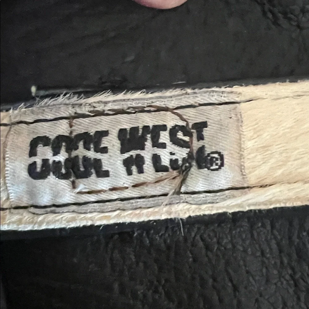 Vintage Code West Black and White  Leather Cowboy Boots Size 9 M - Picture 6 of 15